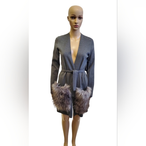 Marciano Guess cardigan with fur pockets - Picture 2 of 7